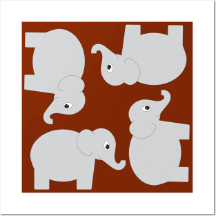 Cute elephants Alabama Posters and Art